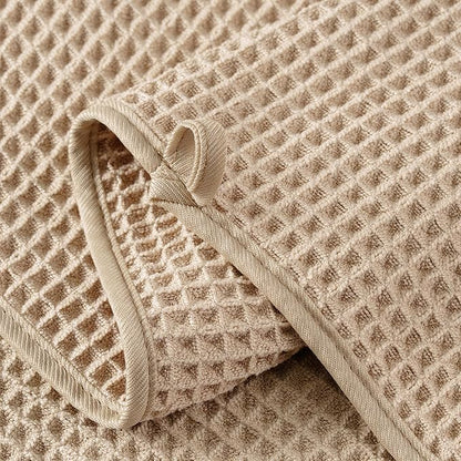 Microfiber Waffle Face Towels, 4 Pieces, Fast Drying, Lint Free 430 GSM