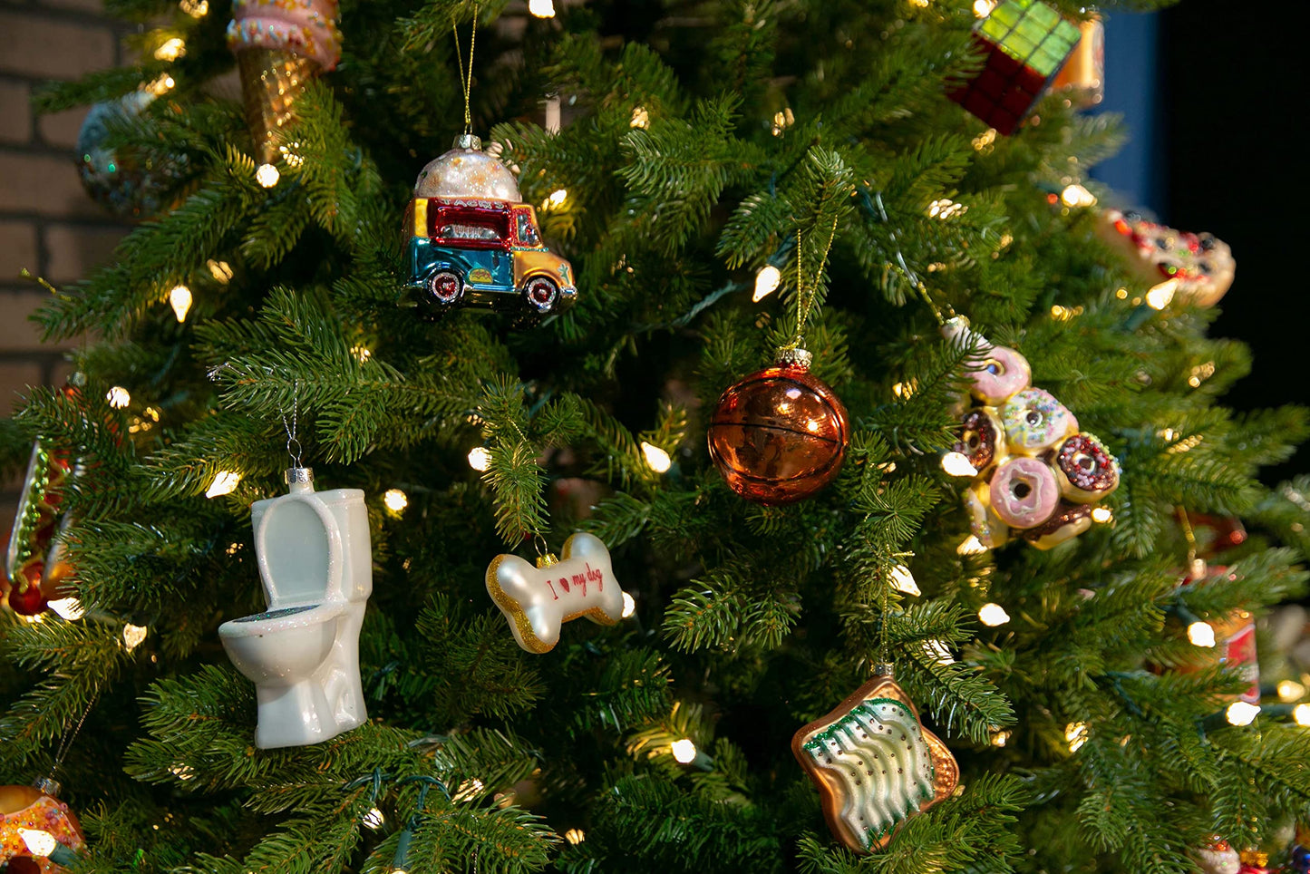Party Rock | Green Candy Cane Glass Ornament | X-Mas Collection