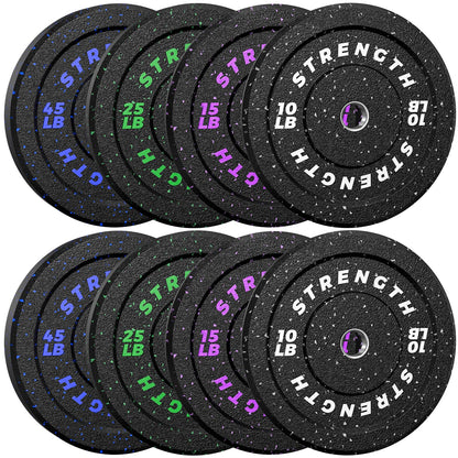 XDDIAS 2-Inch Bumper Plates, Barbell Rubber Olympic Weight Plates Set for Home Gym Strength Training, 20-260lbs, Multiple Options