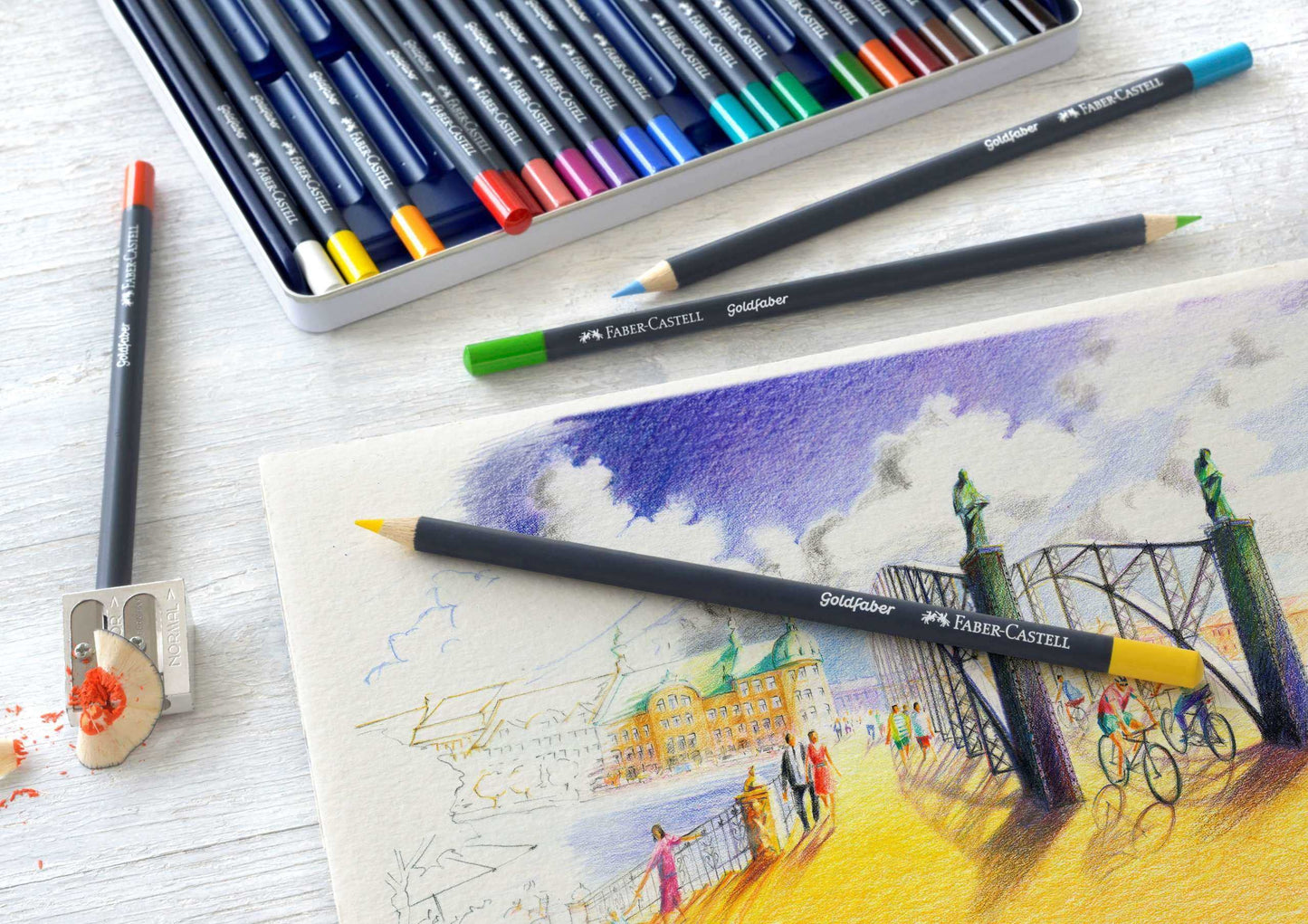 Faber-Castell Creative Studio Goldfaber Color Pencils - Tin of 48