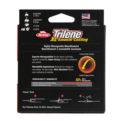 Berkley Trilene® XL®, Fluorescent Clear/Blue, 20lb | 9kg, 270yd | 246m Monofilament Fishing Line, Suitable for Freshwater Environments