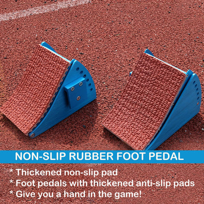 Supvision 32in High-Level Starting Blocks Aircraft Grade Aluminum Running Track Blocks Waterproof and Rustproof 6 Angle Adjustable Pedals for Track and Field Competition