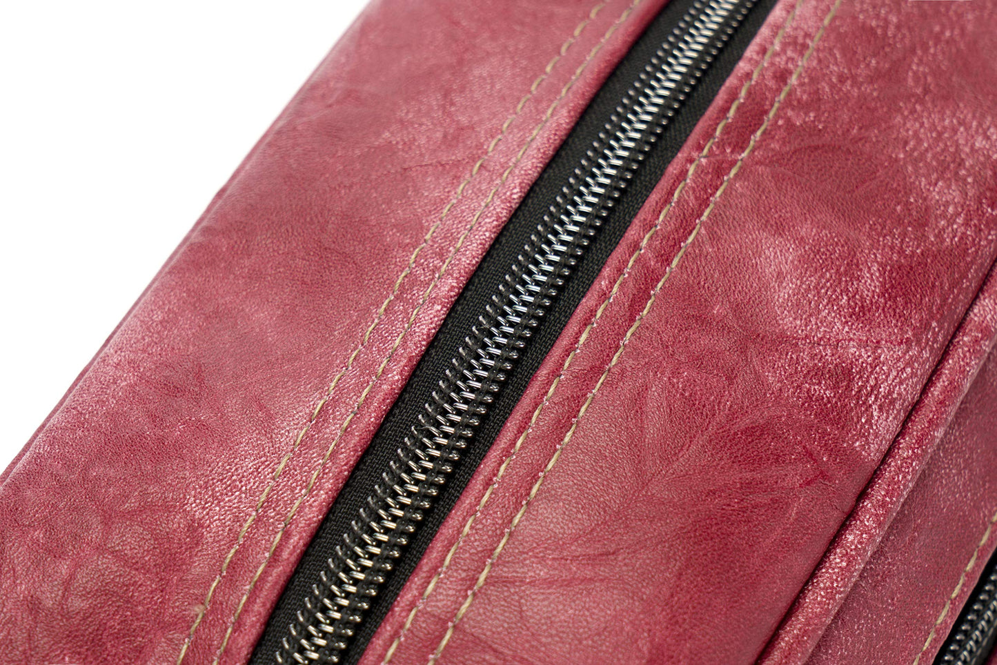 LVLY Toiletry Travel Bag for Men - Large Leather Dopp Kit - Mens Toiletries Bathroom Organizer (Red)