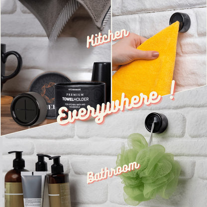 HEFA Towel Hooks, Towel Holder, Dish Towel Holder, Kitchen Organization, Kitchen Towel Hook, Kitchen Towel Holder, Hand Towel Holder, Kitchen Gadgets, Kitchen Essentials, Bathroom Accessories, 4 Pack