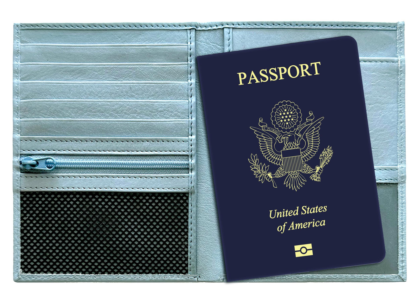 Chambray RFID Genuine Leather Passport Wallet