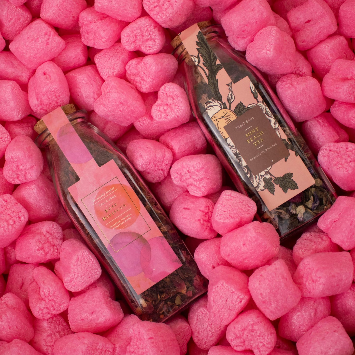 Magicwater Supply - .5 Cu Ft - Pink Heart Shaped Recycled Anti Static Packing Peanuts - Compostable & Biodegradable Cushion for Shipping - Dust-Free & Abrasion Resistant - Void Filler