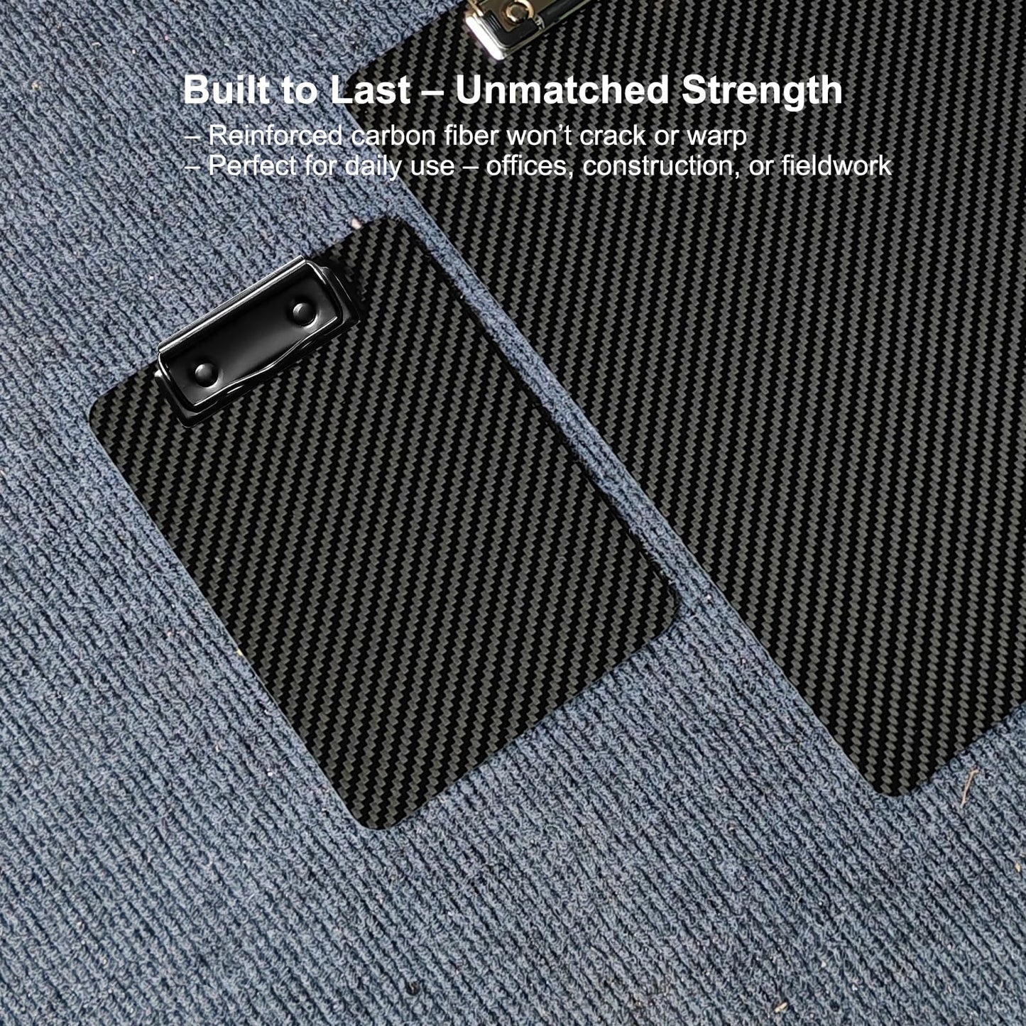 Carbon Fiber Clipboard 5x7 Inch – Mini Portable Writing Board for Pocket Use, Real 3K Carbon Fiber, Rigid & Ultra-Light, for Doctors, Outdoor Notes, Sketching, Field Work