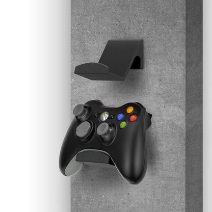 BRAINWAVZ Game Controller Holder Wall Mount Stand (4 Pack) For XBOX, PS5, SERIES X, ONE, PS4, PS3, SWITCH, NINTENDO, PC & MORE, Fits Latest & Retro Gamepads, Stick On, Easy To Install, UGC1