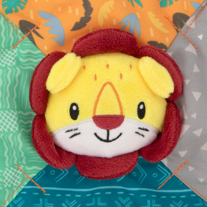 Nuby Teething Blankie Characters May Vary, Red/Yellow/Green/Orange/Blue, 1 Count