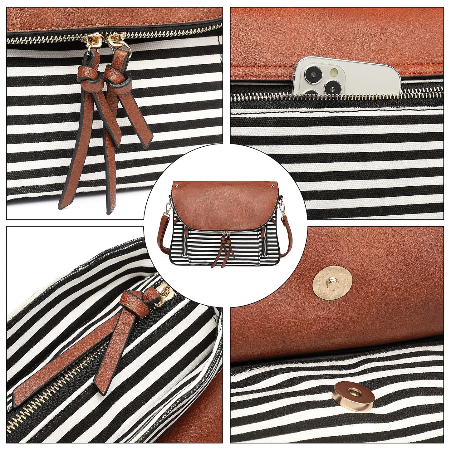 Crossbody Bags for Women, Large Capacity Canvas Travel Purses and Handbags for Women, Shoulder Messenger Bag for Daily Use