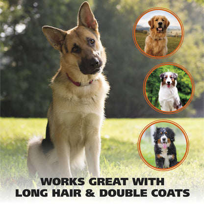 WAHL Premium Large Pet Slicker Brush with Ergronomic Rubber Grips for Comfortable Brushing of Dogs and Cats - Model 858407