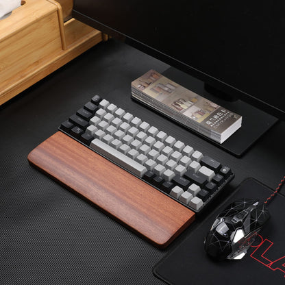 MageGee Keyboard Wooden Wrist Rest, Black Walnut Solid Wood Non-Slip Ergonomic Palm Rest for Compact 60% Keyboard, Durable and Easy to Clean