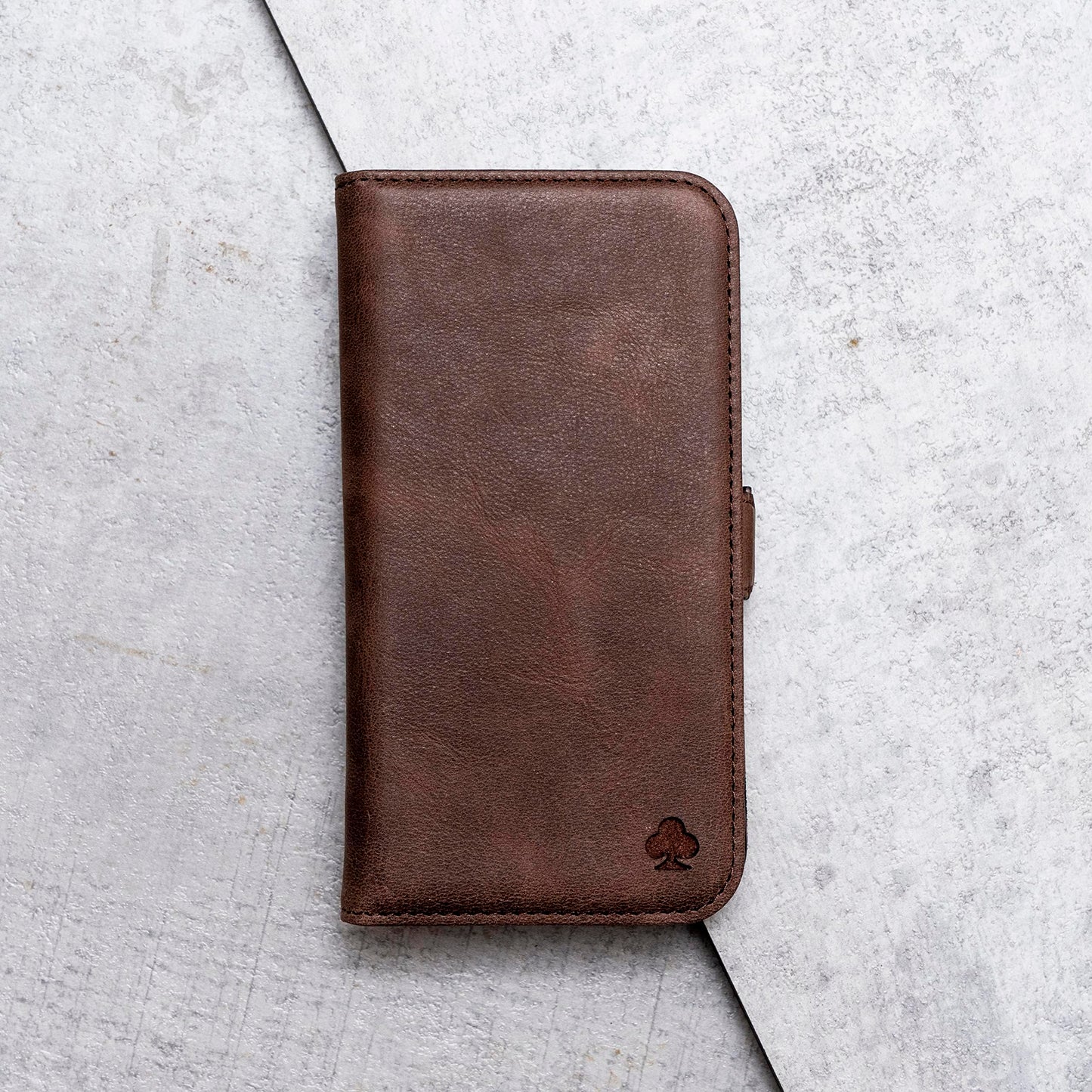 Porter Riley - Leather Case Compatible with Samsung Galaxy S26 Ultra. Premium Genuine Leather Stand Case/Wallet/Cover (Chocolate Brown)