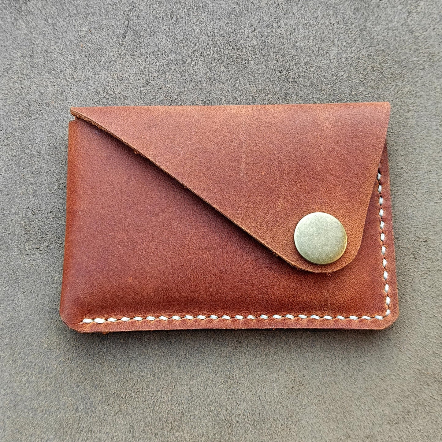 Handmade Leather Business Card Holder, Credit Card Wallet for Men and Women (Brown)