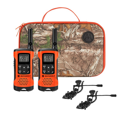 Motorola Solutions, Portable FRS, T210, Talkabout, Two-Way Radios, Rechargeable, 22 Channel, 20 Mile, Black W/Red, 2 Pack