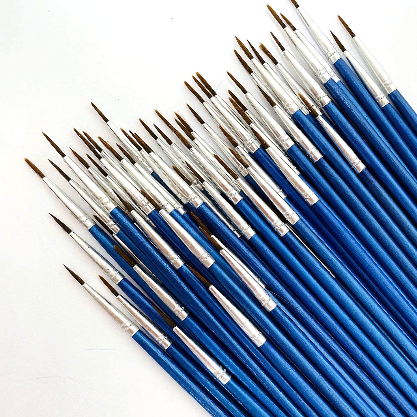 60 Pack Pointed Round Painting Brush,Hand Made Thread Drawing Brush,Detail,Nail Brushes for Detail and Miniature Drawing,Painting,Coloring by Acrylic, Oil and Watercolor (M(#00))