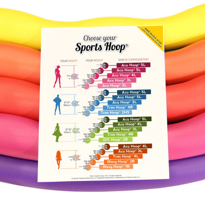 Weighted Hula Hoop, ACU Hoop 4M - 4 lb Medium, Weight Loss Fitness Workout Sports Hoop with ridges. (Rainbow Colors)