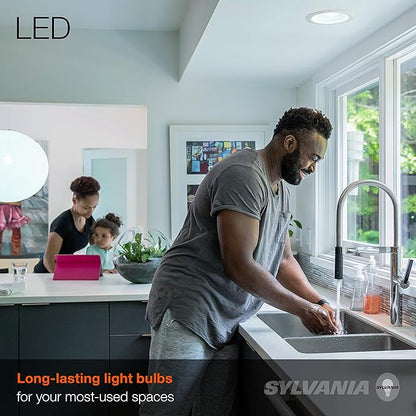 Sylvania LED Flood BR30 Light Bulb, 65W = 9W, 10 Year, 650 Lumens, Dimmable, 5000K, Daylight - 12 Pack (41264)