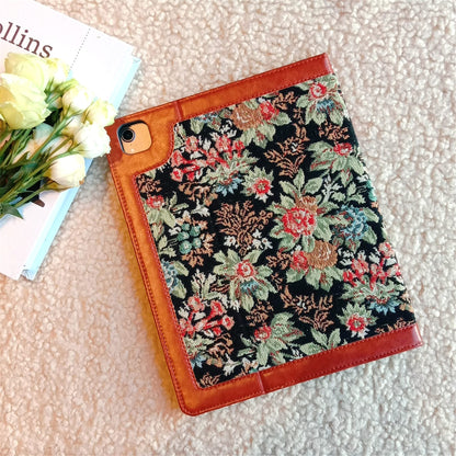 ManZePai Vintage Fabric Case with Pencil Holder for iPad Air 11 Inch 2025,iPad Air 5th/4th Gen 10.9 Inch Case,iPad Pro 11 Inch 4th/3rd/2nd/1st Gen,Magnetic Charging
