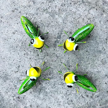 Metal Yard Art Cute Grasshopper Garden Decor Patio Porch Decorations Backyard Ornaments (4Grasshopper)