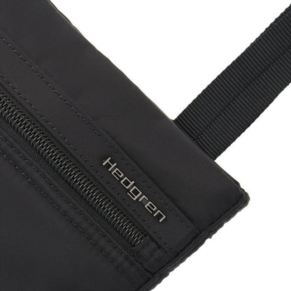 Hedgren LEONCE Crossbody Bag - RFID Protection, Zip Lock, Pen & Slip Pockets, Water-Repellent, 0.92L - Black