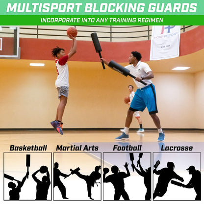 GoSports Padded Blocking Guards - 2 Pack, Great Defender Simulation for Martial Arts & Sports Training (Basketball, Football, Lacrosse, MMA and More)
