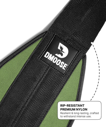 DMoose Fitness Hanging Ab Straps for Pull Up Bar & Core Strength Training - Soft Padded Exercise Straps for Ab Swing & Leg Raises, Hang Bar Strap with 2 Steel Carabiners - Abs Equipment for Home & Gym