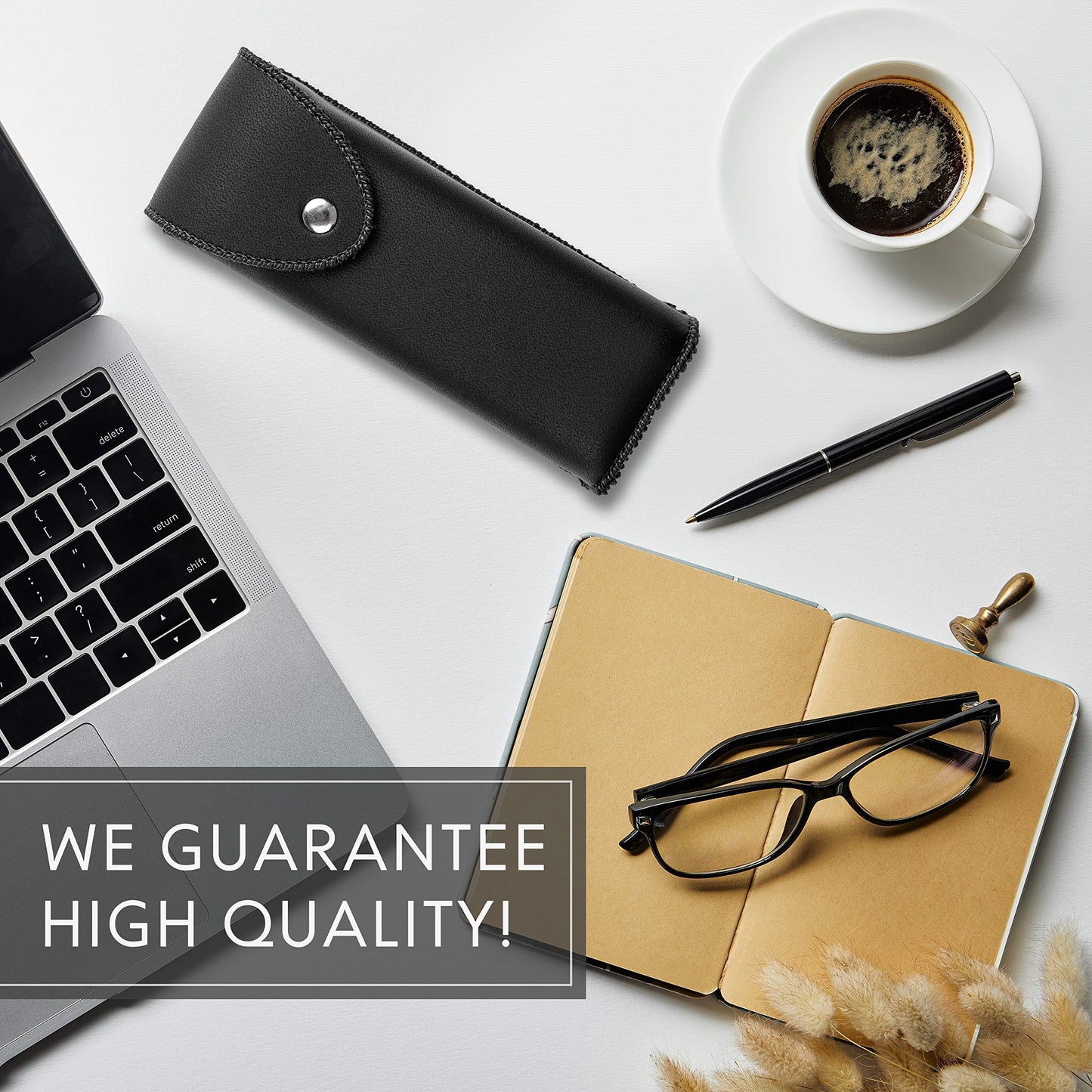 PU Leather Eyeglasses Case on Belt, Hard Eyeglass Case, Glasses Holder Belt Loop, Small Case For Eyeglass, Glasses Cases, Small Sunglasses Case, Reading Glasses Case Classy Style Black