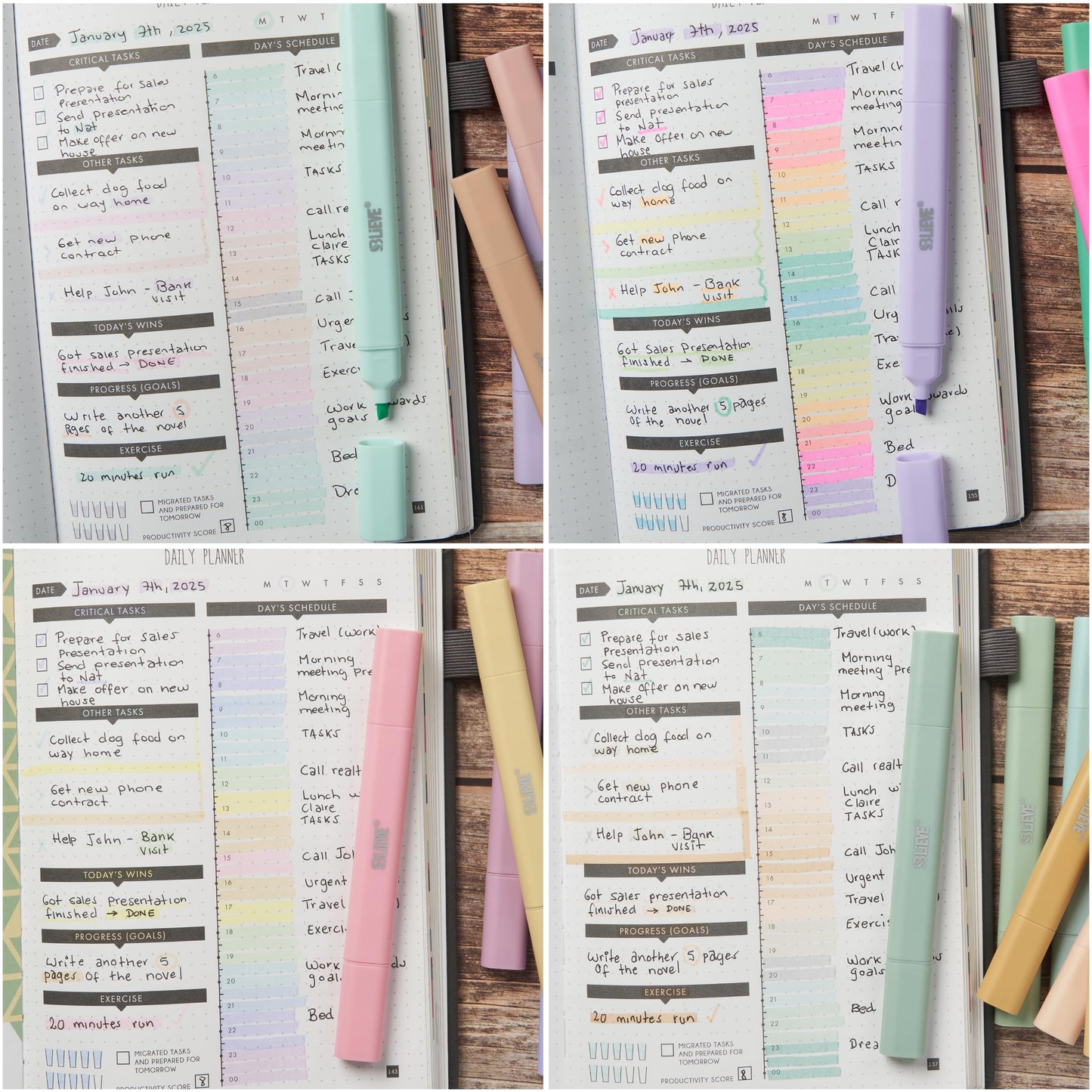 BLIEVE Aesthetic Cute Highlighters No Bleed Through, Dual Tip Chisel & Fine Point, Pastel Colors For Bible & Journaling