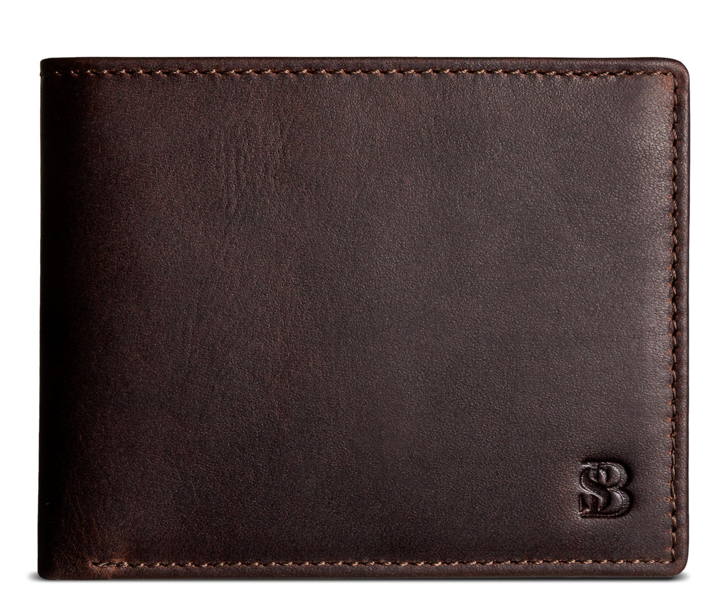 Full Grain Leather Wallet for Men | RFID Blocking | Extra Capacity Bifold Wallet with ID Windows | Ultra Strong Stitching | Slim Billfold with 13 Card Slots | Gift for Him (Texas Brown Venture)