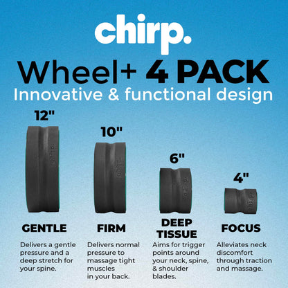Chirp Wheel Foam Roller – Targeted Back & Neck Relief, Lumbar Spine Stretcher, Spinal Decompression Back Stretcher, Massage Roller with Density Foam for Physical Therapy, Supports 500lbs, 2-Inch Mint