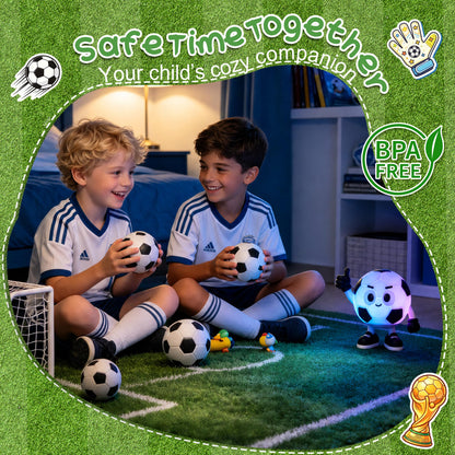Okayera Soccer Night Light for Kids, Football Gifts for Teen Boy Man Sports Lover, Rechargeable Silicone Touch Light with Timer & Dimmable & Colar Change, Soft LED Lamp Nursery Bedroom Bedside Decor