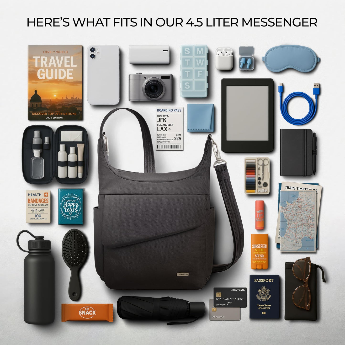 Travelon Anti-Theft Classic Messenger Bag