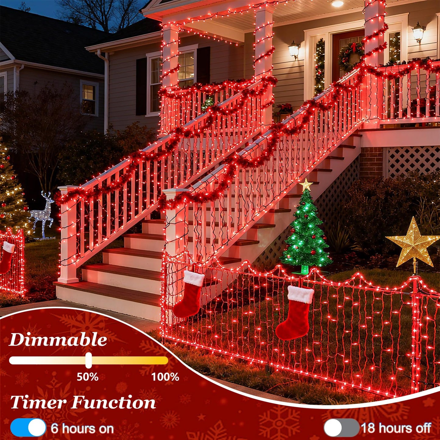 750 LED 240FT Valentines Day Decorative Lights, Connectable Red Valentine Lights Indoor with Timer Memory & Dimmable & 12 Modes, Decoration Fairy String Lights for Outside Bedroom Patio Tree Party