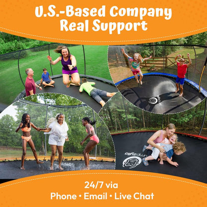 JUMPZYLLA Trampoline Outdoor 8FT 10FT 12FT 14FT 15FT 16FT with Enclosure and Ladder, ASTM Approved Recreational Trampoline for Kids and Adults, Anti-Rust Coated Frame (Green, 8FT)