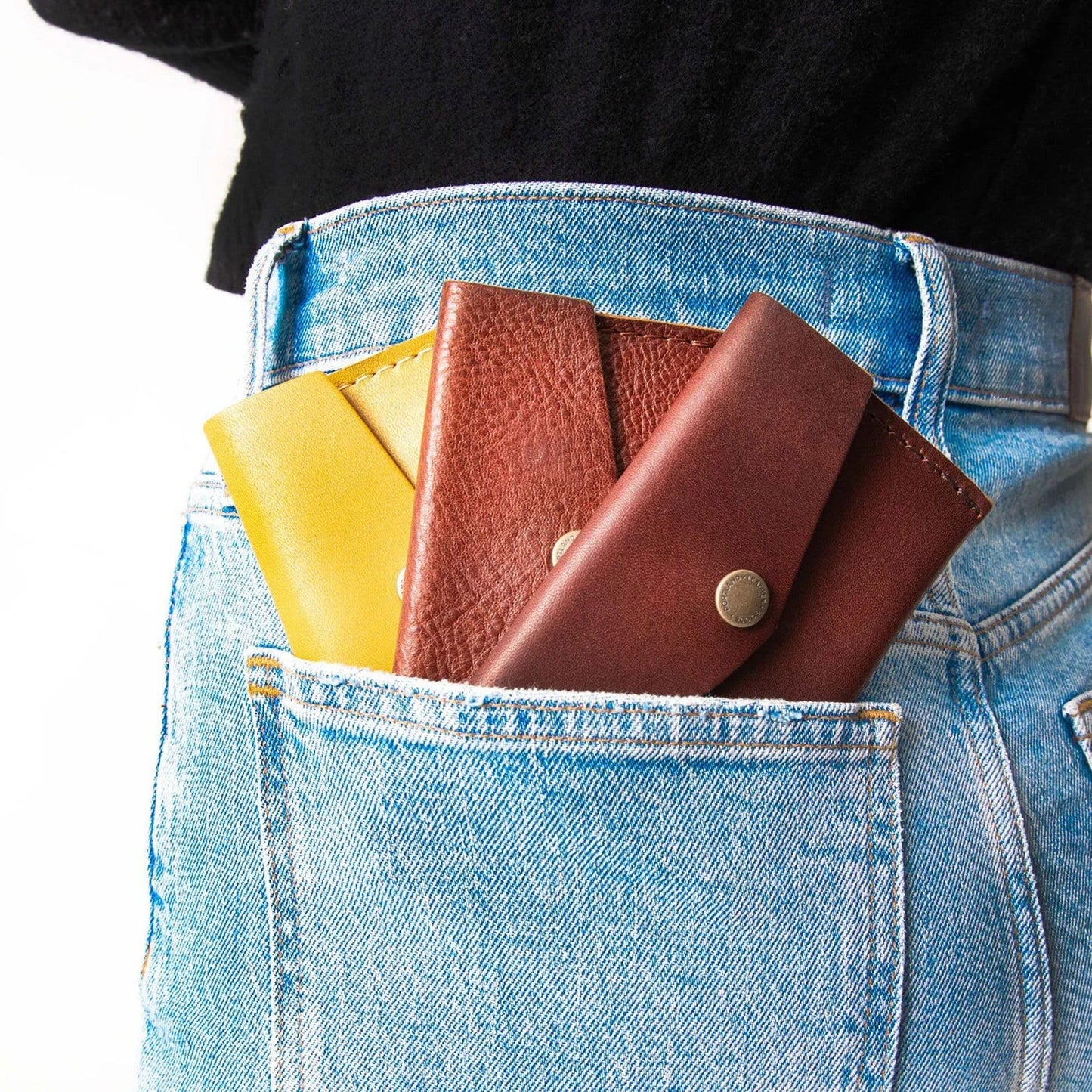 Portland Leather Goods Mini Envelope Wallet for Women – Handmade from the Finest Full-Grain Hides – Features Two Interior Pockets with Secure Snap Closure – Cognac