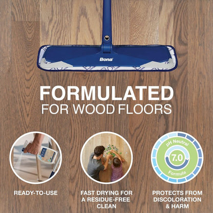 Bona Hardwood Floor Cleaner Spray - 32 fl oz - Residue-Free Floor Cleaning Solution for Wood Floors