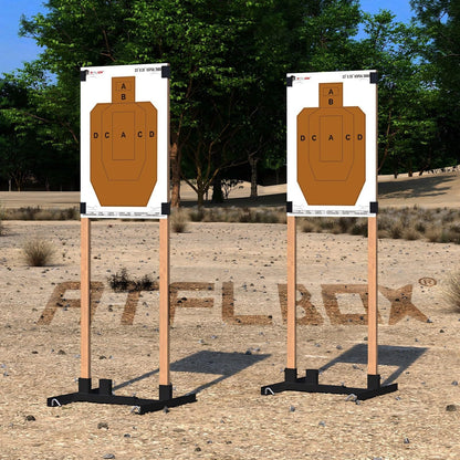 ATFLBOX 23" x 35" IPSC/USPSA Practice Paper Shooting Targets, Competition Torso Target, Paper Silhouette Shooting Target, Suitable for Pistol, Rifle, Handgun, shotgun shooting range training (10 PACK)