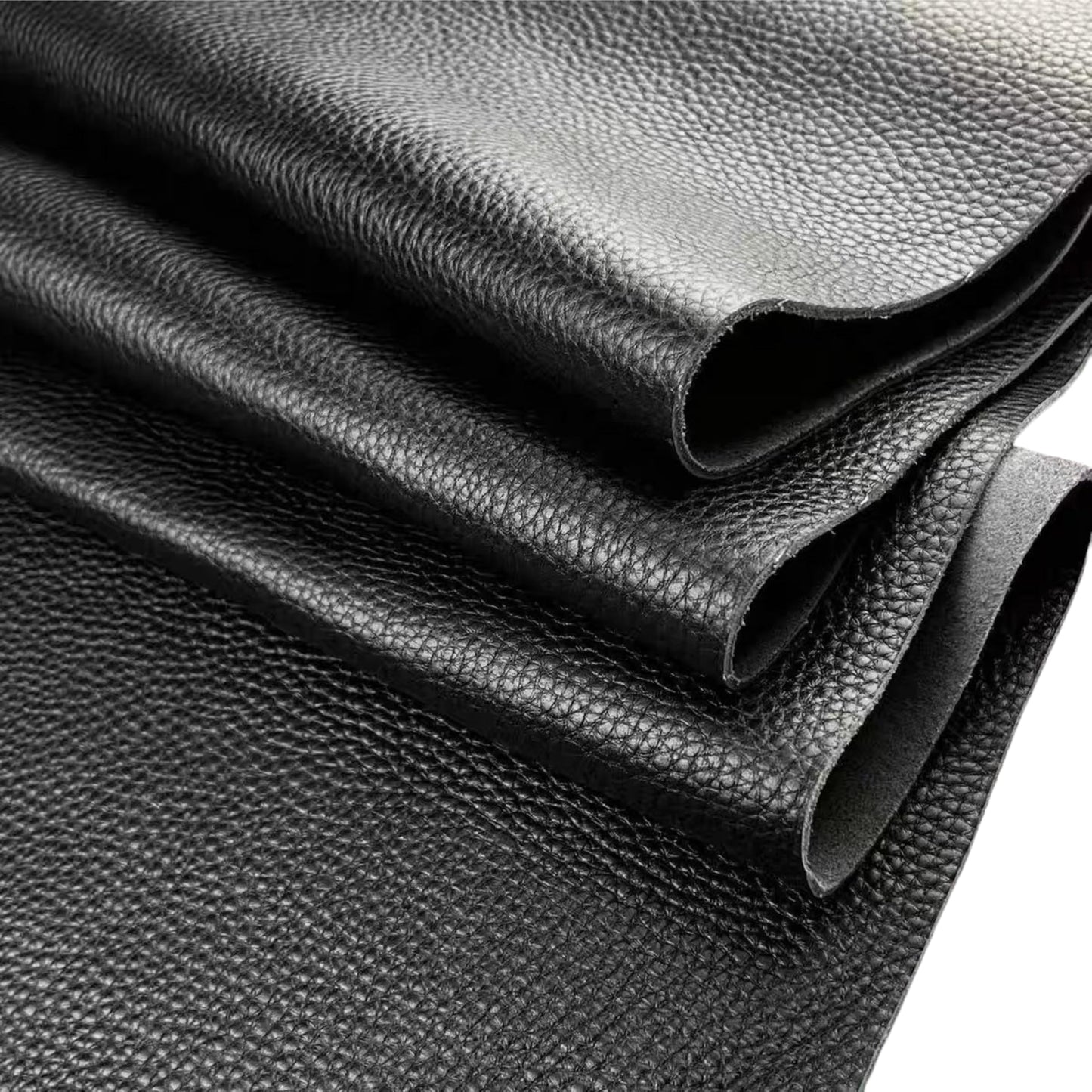 Black Leather, 1.4-2.0mm Thickness for Wallets, Briefcases, Sofa & Stool, Leather Sheets for Crafting (Black lizhiwen12×24" 1pc