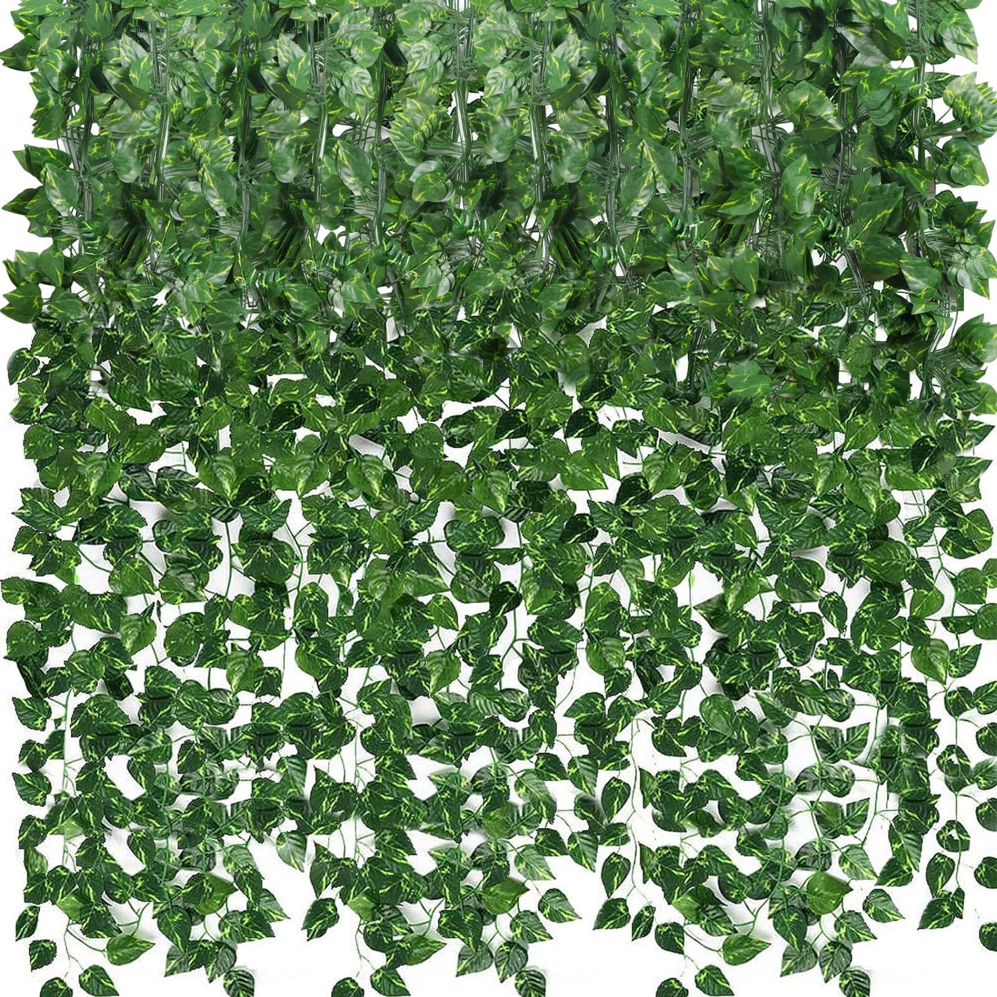 CEWOR 36 Pack 252ft Artificial Ivy Greenery Garland, Fake Vines Hanging Plants Backdrop for Room Bedroom Wall Decor, Green Leaves for Jungle Theme Party Wedding Decoration