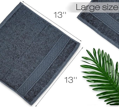 Cleanbear Extra Soft Wash Cloths Washcloths Set 6-Pack 13 x 13 Inches, Highly