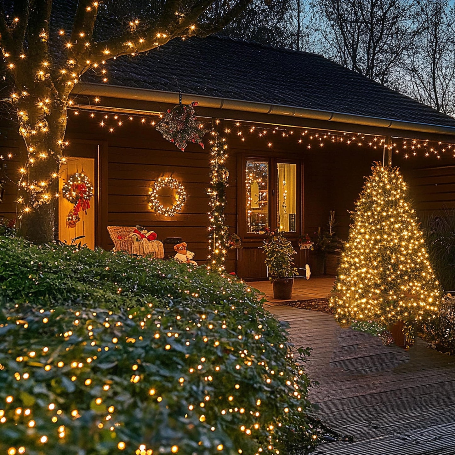 Joomer LED Clear Christmas Lights, 2Pack Total 39FT 200 LED Warm White Christmas Tree Lights, Connectable Waterproof Mini String Lights Plug in for Indoor Outdoor Home Christmas Decoration