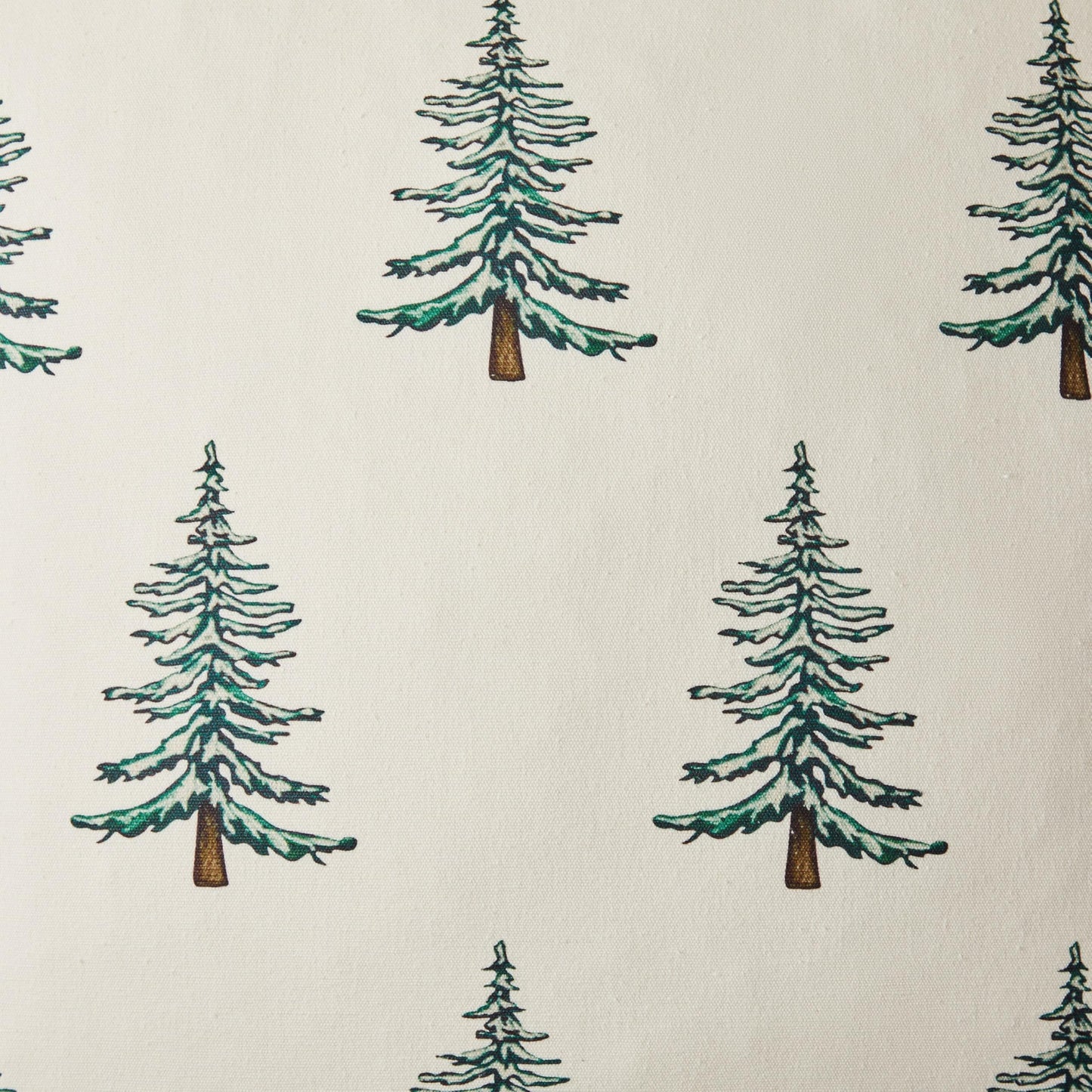 YZJZEDS 100% Cotton Christmas Pillow Covers Set of 2, 24x24 Inch Christmas Green, Winter Tree Print Decorative Xmas Throw Pillow Covers Cushion Case Winter Home Decor for Sofa Bed Living Room