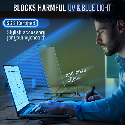 VINTEZ Magnetic Blue Light Screen Protector Compatible With MacBook Pro 16" 2021, 2022, 2023, 2024, M1, M2, M3, M4 Anti Blue Light Blocking Filter for Laptop