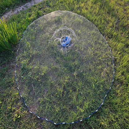 Fishing Net - Saltwater Cast Net with Aluminum Ring | Minnow Trap, 3FT to 12FT Sizes
