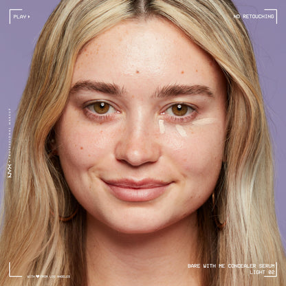 NYX PROFESSIONAL MAKEUP Bare With Me Concealer Serum, Concealer Makeup For Up To 24Hr Hydration - Beige