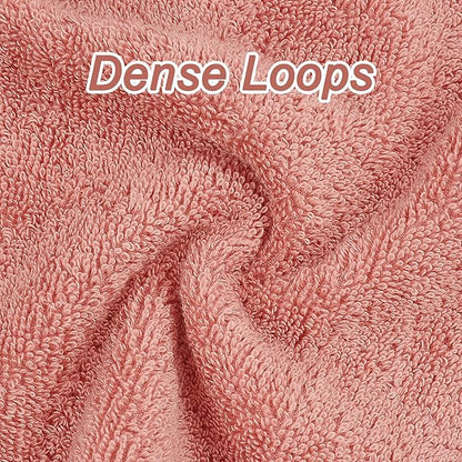 Cleanbear Ultra Soft Washcloths 6 Pack Cotton Face Cloths Wash Cloths Set