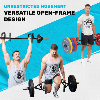 Trap Bar [Bells of Steel] Hex Bar Deadlift, Open-Ended Frame Trap Bars for Weight Lifting, Gym Equipment for Home and Commercial, Built-in Deadlift Jack & Rotating Sleeves, 700 lb Capacity