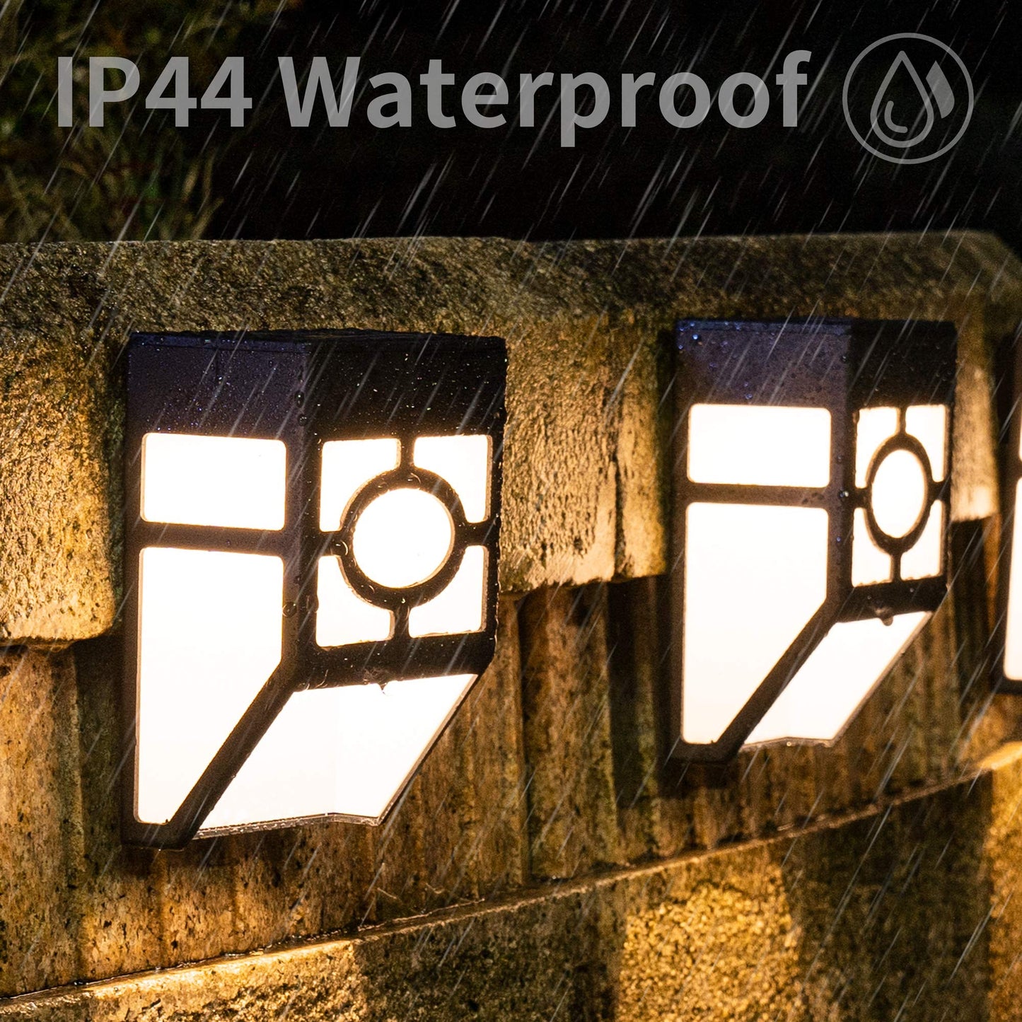 Solpex Solar Deck Lights,Solar Fence Lights, 2 Modes Christmas Decoration Lights,Unique Pattern, Waterproof Automatic Outside, Deck, Patio, Stairs, Yard, Steps, Path & Driveway (RGB & Black 8-Pack)