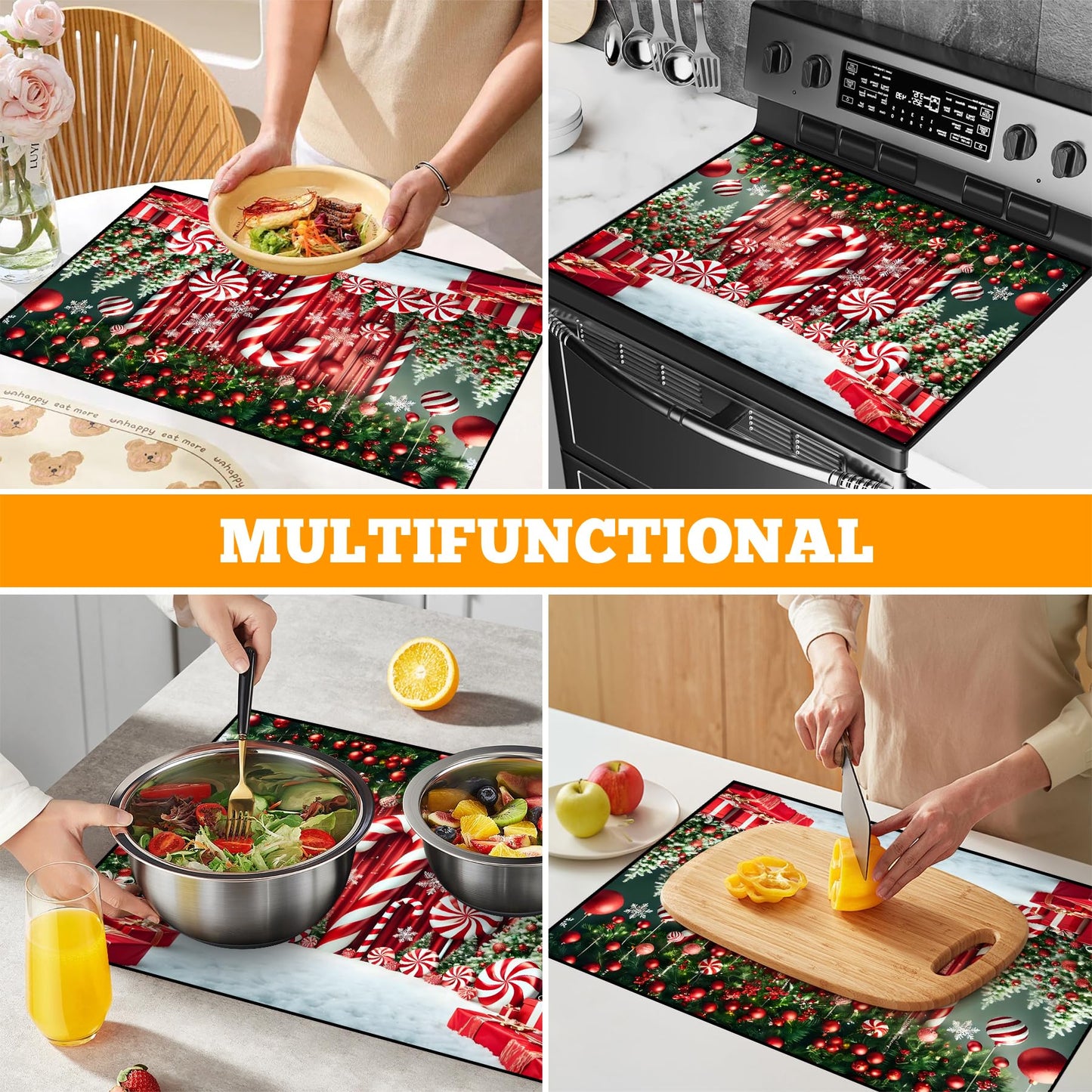 Stove Top Cover for Electric Stove: 28''×20'' Stove Cover Elevate Your Kitchen Reliable Heat Protection,Non-Slip Kitchen Decor (MAI-H2411249)